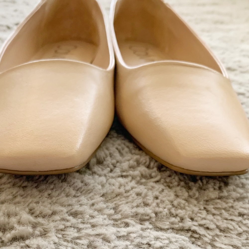 Calvin Klein| Nude Leather Ballerina Flats - Picture 10 of 11